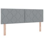 vidaXL Lit avec sommier tapissier et matelas en gris clair  160 x 200 cm  en tissu.