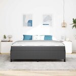 vidaXL Cadre de lit Gris foncé 180 x 200 cm Tissu en velours côtelé