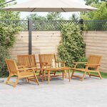 vidaXL Ensemble de repas extérieur 5 Pièces Marron Bois d'acacia massif