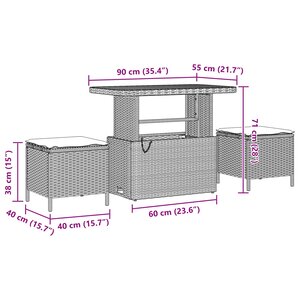 vidaXL Ensemble de canapé de jardin avec coussin 12 Pièces Noir