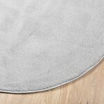 vidaXL Tapis OVIEDO à poils courts gris Ø 120 cm