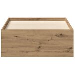 vidaXL Cadre de lit sans matelas chêne artisanal 90x200 cm