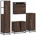 vidaXL Ensemble de meubles de salle de bain 4 Pièces chêne marron