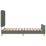 vidaXL Cadre de lit avec tête de lit Gris foncé 100 x 200 cm tissu