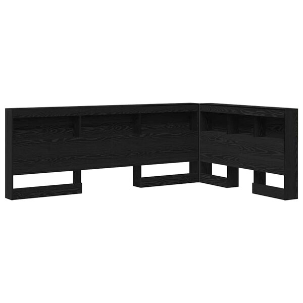 vidaXL Tête de lit de rangement Chêne noir 120 cm Bois d'ingénierie