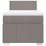 vidaXL Sommier à lattes de lit avec matelas Taupe 100x200 cm Tissu