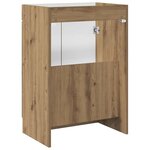 vidaXL Armoire sous évier de salle de bain Chêne artisanal