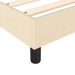 vidaXL Cadre de lit Crème 200 x 200 cm Tissu