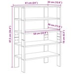 vidaXL Étagère à chaussures sonoma gris 61x32x87 5 cm bois ingénierie