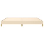 vidaXL Cadre de lit sans matelas crème 200x200 cm tissu