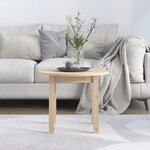 vidaXL Table basse Ø 55x45 cm Bois massif de pin