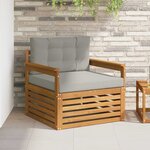 vidaXL Canapé d’extérieur Bois d'acacia massif et polyester