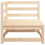 vidaXL Canapé d'angle de jardin bois de pin massif