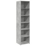 vidaXL Buffet haut gris béton 45x41x185 cm bois d'ingénierie