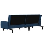 vidaXL Canapé-lit à 2 places Bleu Velours