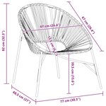 vidaXL Chaise œuf de jardin noir résine tressée