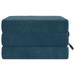 vidaXL Canapé-lit pliable 75 x 67 x 45 cm Bleu