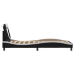 vidaXL Cadre de lit Viana sans matelas noir et blanc 90x200 cm similicuir