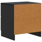 vidaXL Cabinet de chevet avec tiroir 2 Pièces Noir 43 x 34 5 x 44 5 cm