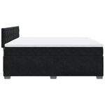 vidaXL Sommier à lattes de lit et matelas Noir 200x200 cm Velours