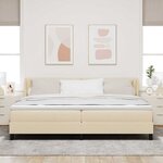 vidaXL Lit boxspring avec matelas avec matelas Crème 200 x 200 cm