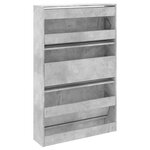 vidaXL Armoire à chaussures gris béton 80x21x125 5cm bois d'ingénierie