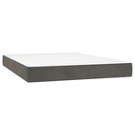 vidaXL Sommier à lattes de lit avec matelas LED Gris foncé 140x190 cm