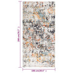 vidaXL Tapis à tissage plat d'extérieur 100x200 cm Multicolore