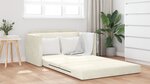 vidaXL Canapé-lit au sol 2-en-1 Crème 124x204x61 cm Velours