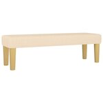 vidaXL Sommier à lattes de lit avec matelas Crème 140x200 cm Tissu