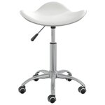 vidaXL Chaise pivotante de salle à manger Blanc Similicuir