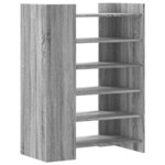 vidaXL Armoire à chaussures Sonoma gris 74 5x37 5x100 cm