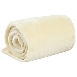 vidaXL Couverture crème 200x240 cm polyester