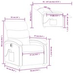 vidaXL Fauteuil de massage inclinable électrique Rouge bordeaux Tissu