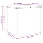 vidaXL Boîte de Rangement Extérieure Rouillé 55 x 50 5 x 50 cm Acier