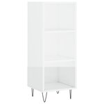 vidaXL Buffet blanc brillant 34 5x32 5x90 cm bois d'ingénierie