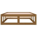 vidaXL Cadre de lit Marron miel 100x200 cm Bois massif