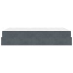 vidaXL Cadre de lit avec matelas Gris foncé 120 x 200 cm Velours