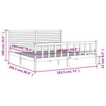 vidaXL Cadre de lit sans matelas bois massif de pin