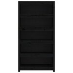 vidaXL Bibliothèque Noir 80x35x154 cm Bois de pin massif