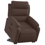 vidaXL Fauteuil inclinable électrique marron foncé tissu