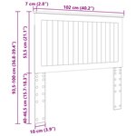 vidaXL Tête de lit Gris béton 100 cm Bois d'ingénierie