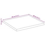 vidaXL Dessus de table bord vivant 80x80x2 5 cm bois de manguier brut