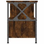 vidaXL Meuble TV chêne fumé 90x33x45 cm bois d'ingénierie et fer