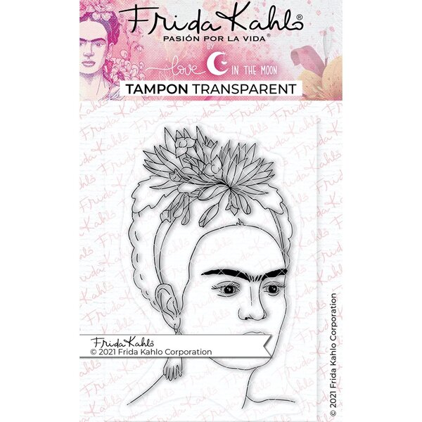 Tampon transparent - Frida Kahlo - 9 5 x 6 5 cm