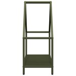 vidaXL Portant de bois chauffage vert olive 60x25x60 cm
