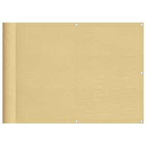 vidaXL Écran de balcon sable 75x700 cm 100  polyester oxford