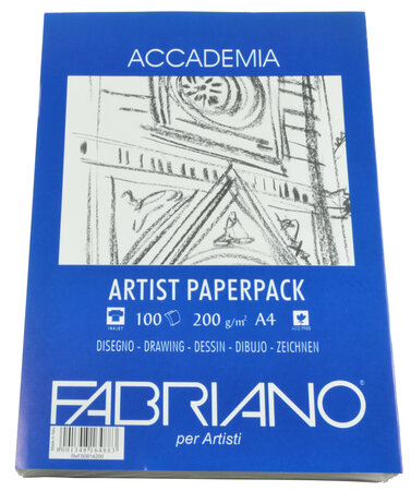 Papier Fabriano Accademia Artist Paper Pack 100 f. A4 200g