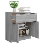 vidaXL Buffet Sonoma gris 60x30x70 cm Bois d'ingénierie