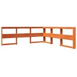 vidaXL Lit bibliothèque sans matelas cire marron 180x200 cm pin massif